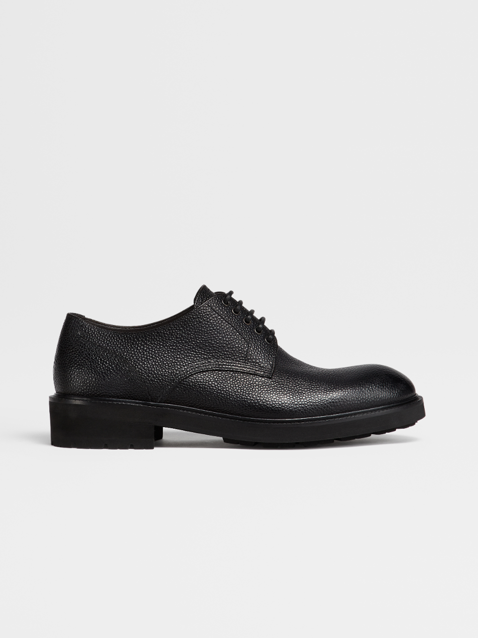 Black Grained Leather Arezzo Flex Derby
